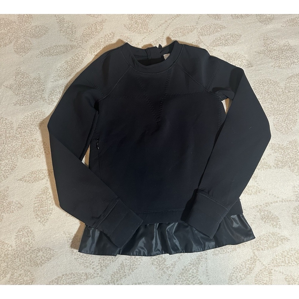 IVIVVA by LULULEMON Black Star Gazer Spacer Pullover Sz 8 Long Sleeve Softshell